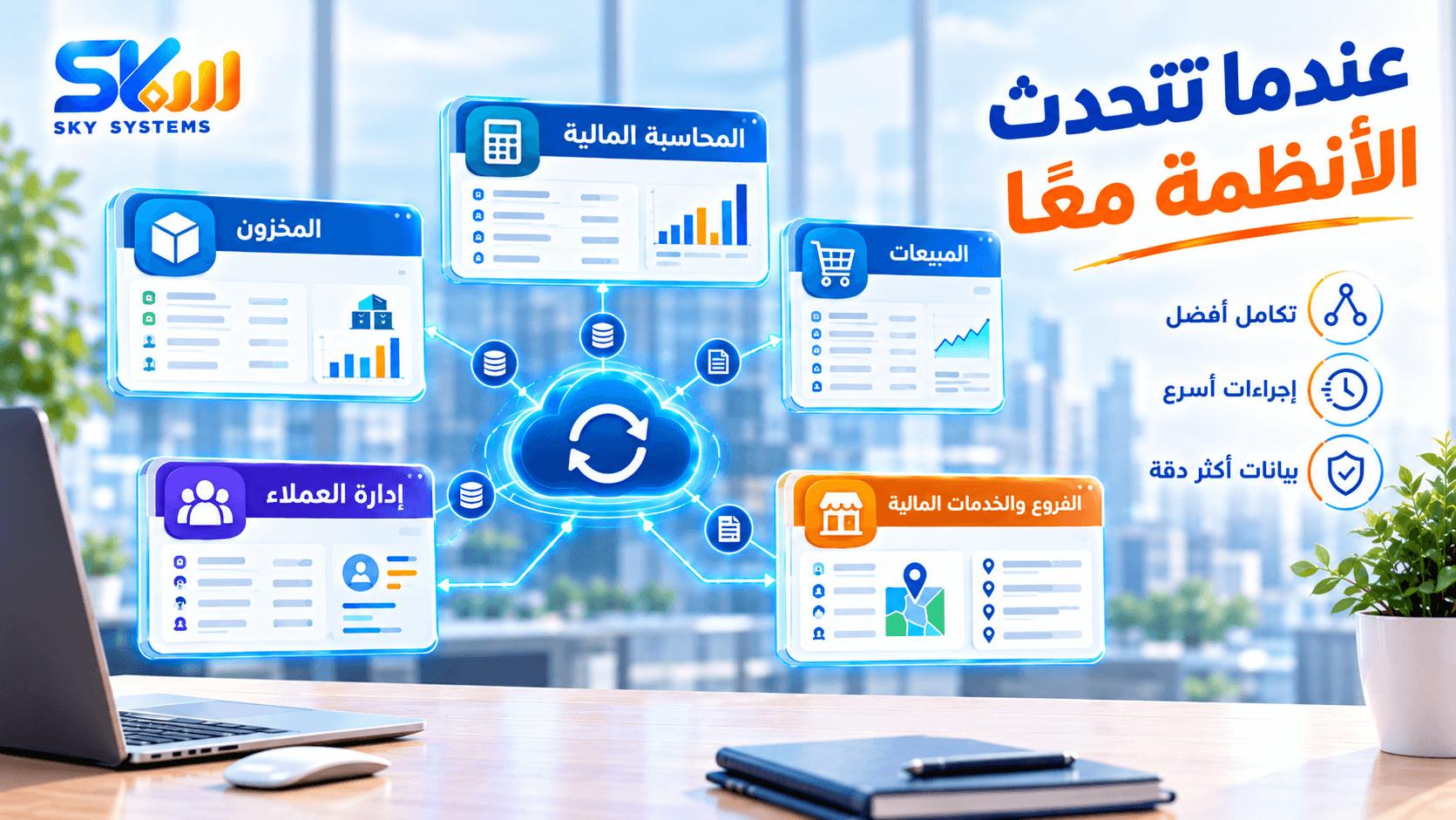 ربط الأنظمة المالية